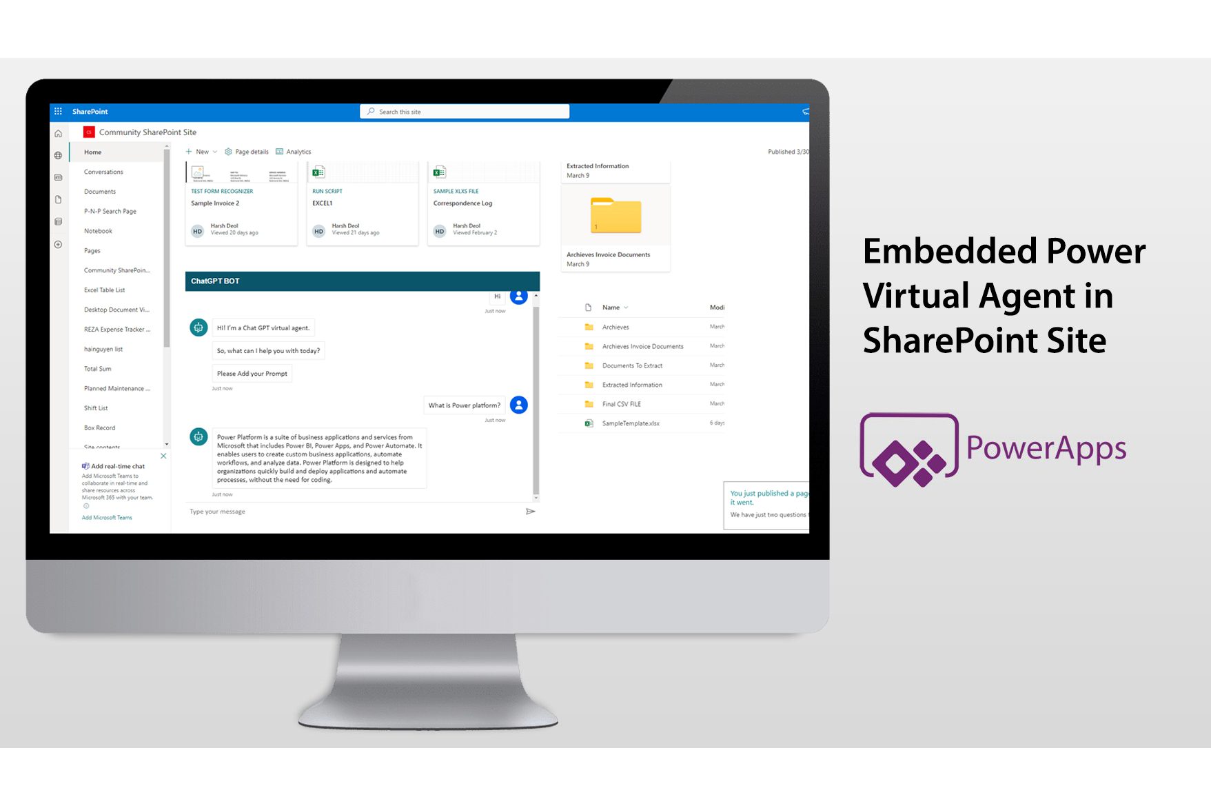 Embedded Power Virtual Agent in SharePoint Site
